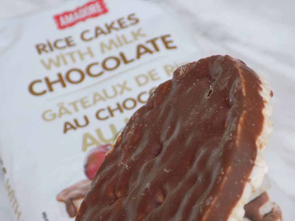 Amadore Rice Cakes with Chocolate Dollarama - Low Calorie Snacks Canada
